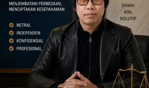 Doc. Rasyidi, C.PM., C.LOP., C.MDF., C.PFW., C.JKJ. (Didik Castielo), Mediator Non Hakim pada Pengadilan Negeri Situbondo sekaligus anggota FERADI MEDIATORE Nomor Registrasi 03.091/C.MDF/2025, usai resmi menerima penetapan sebagai Mediator Non Hakim. Penunjukan tersebut diharapkan dapat memperkuat layanan penyelesaian sengketa melalui mediasi yang mengedepankan musyawarah, perdamaian, serta kepastian hukum bagi masyarakat.