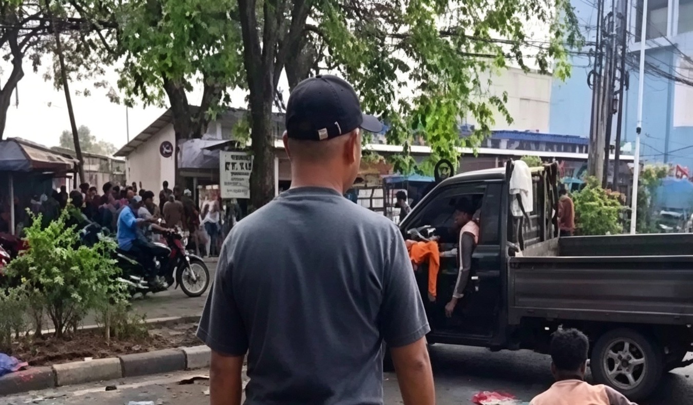 Doc. Kondisi mobil bak terbuka operasional PPSU Kelurahan Rawa Buaya mengalami kerusakan berat setelah terlibat kecelakaan lalu lintas tunggal dengan menabrak pohon di Jalan Utan Jati, Kalideres, Jakarta Barat, Jumat (26/6/2026). Insiden tersebut mengakibatkan lima petugas PPSU mengalami luka-luka. Penyebab pasti kecelakaan masih dalam penyelidikan pihak kepolisian.