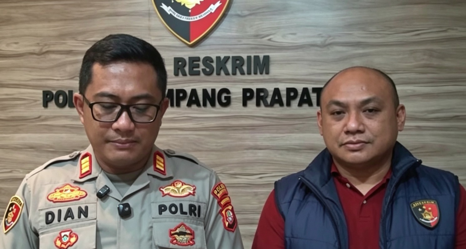 Doc. Petugas Polsek Mampang menunjukkan barang bukti hasil pengungkapan dugaan jaringan peredaran narkotika dalam konferensi pers di Jakarta Selatan, Jumat (26/6/2026). Dalam operasi yang berawal dari laporan masyarakat dan dilakukan pada Selasa (9/6/2026), polisi mengamankan empat terduga pelaku beserta barang bukti narkotika jenis sabu seberat sekitar 249,65 gram. Hingga kini, perkara masih dalam tahap penyidikan dan pengembangan untuk mengungkap jaringan yang diduga terlibat.