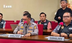 Doc. Penyidik Korps Pemberantasan Tindak Pidana Korupsi (Kortas Tipikor) Polri menyampaikan perkembangan penanganan kasus dugaan korupsi jual beli BBM non-tunai antara PT Pertamina Patra Niaga dan PT Asmin Koalindo Tuhup dalam konferensi pers di Jakarta.