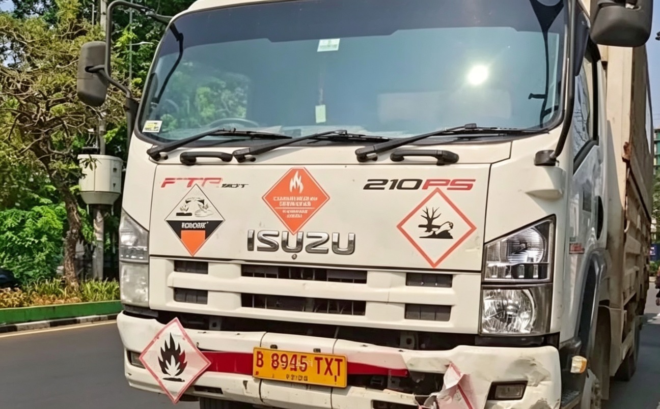Doc. Truk boks yang terlibat dalam kecelakaan lalu lintas di persimpangan Unisma, Jalan Cut Meutia, Bekasi Timur, diamankan di lokasi kejadian. Kendaraan tersebut menjadi bagian dari barang bukti yang diperiksa penyidik untuk mengungkap penyebab pasti kecelakaan.