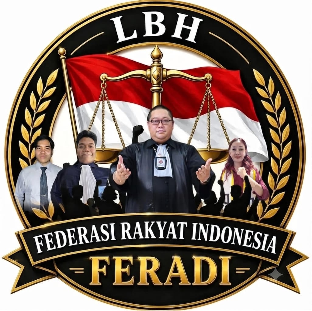 Doc. Ketua Dewan Pengawas dan Pembina LBH FERADI, Donny Andretti, bersama Ketua LBH FERADI Harriani Bianca, Sekretaris Yoshua Rivaldo, dan Bendahara Mohamad Farhan usai proses pengurusan tahapan pendirian LBH FERADI di Jakarta.