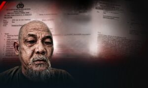 Polda Banten Tingkatkan Kasus Dugaan Pengeroyokan terhadap Uun ke Tahap Penyidikan Doc. Ilustrasi: Klose-up Fam Fuk Tjhong alias Uun sebagai pelapor dalam perkara dugaan pengeroyokan, dengan latar belakang ilustrasi dokumen Surat Pemberitahuan Perkembangan Hasil Penyidikan (SP2HP) dan Surat Pemberitahuan Dimulainya Penyidikan (SPDP) dari Ditreskrimum Polda Banten yang dibuat blur. Efek buram diterapkan untuk perlindungan terhadap informasi yang bersifat sensitif sekaligus menjaga fokus visual pada substansi pemberitaan mengenai peningkatan status perkara ke tahap penyidikan.