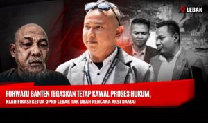 FORWATU Banten Tegaskan Tetap Kawal Proses Hukum, Klarifikasi Ketua DPRD Lebak Tak Ubah Rencana Aksi Damai Doc. Kolase foto memperlihatkan Fam Fuk Tjhong alias Uun di bagian depan kiri sebagai pelapor dalam perkara yang sedang ditangani Polda Banten. Di bagian tengah tampak Presidium FORWATU Banten, Agus, yang menyampaikan sikap organisasi melalui wawancara tertulis kepada Redaksi KawanJariNews.com. Sementara di bagian belakang kanan terlihat Ketua FORWATU Banten, Arwan, yang menyampaikan pernyataan tertulis mengenai sikap FORWATU Banten terhadap proses penegakan hukum serta klarifikasi Ketua DPRD Kabupaten Lebak. Seluruh pihak yang ditampilkan merupakan narasumber atau pihak yang berkaitan dengan substansi pemberitaan.