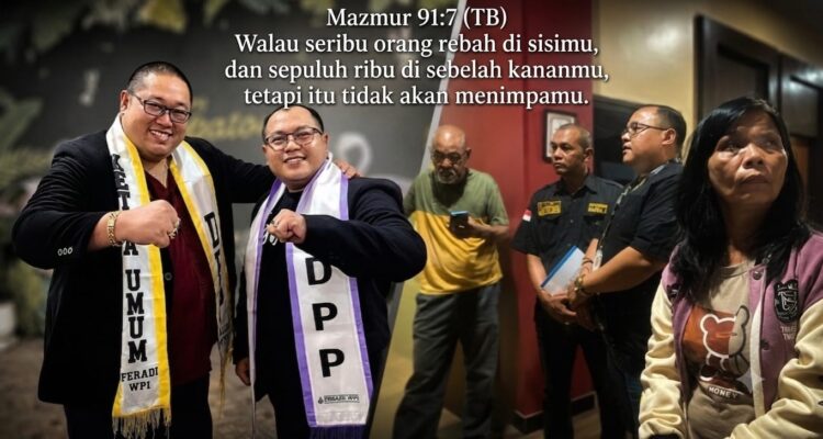 Doc. Kiri: Ketua Umum FERADI WPI, Adv. Donny Andretti (kiri), bersama bersama Wakil Ketua Umum FERADI WPI dalam sebuah kegiatan organisasi dan profesi advokat. Kanan: Salah satu dokumentasi kegiatan pendampingan hukum yang dijalankan FERADI WPI sebagai bagian dari komitmen organisasi dalam memberikan bantuan dan pendampingan hukum kepada masyarakat.