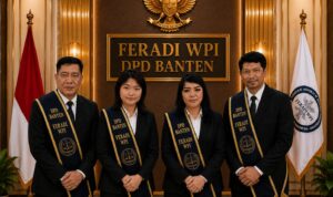 Adv. Cecilia Natasya Tionardi Dilantik sebagai Ketua DPD FERADI WPI Provinsi Banten Periode 2026–2031 Doc. Jajaran pengurus Dewan Pimpinan Daerah (DPD) FERADI WPI Provinsi Banten periode 2026–2031 berfoto bersama usai prosesi pelantikan dan pengukuhan di Banten, Kamis (23/7/2026). Kepengurusan baru dipimpin oleh Ketua DPD Adv. Cecilia Natasya Tionardi, S.E., S.H., M.H., didampingi Wakil Ketua Wilma Sribayu, S.H., C.PFW., C.MDF., C.JKJ., bersama jajaran pengurus lainnya yang akan menjalankan program organisasi di bidang advokasi, bantuan hukum, dan edukasi hukum kepada masyarakat.