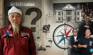 Doc. Misteri Tujuan Perjalanan Uun. Sebuah ilustrasi rangkaian perkara yang menyoroti pertanyaan kunci: "Siapa yang menentukan Uun dibawa ke rumah dr. Juwita?" Gambar ini memvisualisasikan perjalanan dari titik penjemputan hingga rumah tujuan, serta adanya "Rantai Komunikasi" dan "Penentuan Tujuan" yang masih menjadi teka-teki akibat perbedaan keterangan antara korban dan penyidik Ditreskrimum Polda Banten.