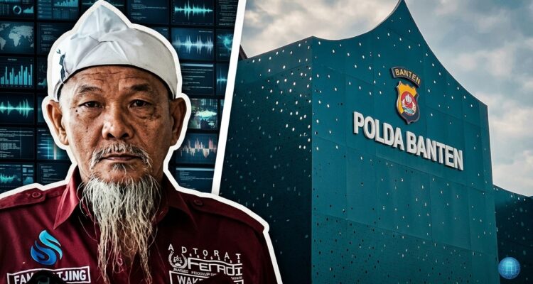 Doc. Foto ilustrasi kasus UUN dalam format dua sisi, dengan UUN pada sisi kiri dan Polda Banten pada sisi kanan, menggambarkan perbedaan perspektif antara pihak korban dan institusi penyidik dalam proses penanganan perkara, khususnya terkait pendalaman bukti digital dan perkembangan penyidikan. (Ilustrasi: KawanJariNews.com).