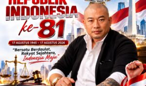 Doc. Flayer ucapan HUT ke-81 Kemerdekaan Republik Indonesia dari Suwanto, S.H., M.H., yang juga Pimpinan Firma Hukum Suwan Justice dan Wakil Ketua Umum Eksekutif Nasional FERADI WPI. Dalam pesannya, Suwanto mengangkat tema “Keadilan Bukan Sekadar Profesi, Tetapi Kehormatan dan Pengabdian untuk Negeri” serta mengajak masyarakat menjaga persatuan dan mengisi kemerdekaan melalui pengabdian bagi bangsa.