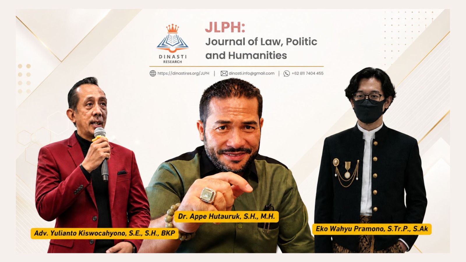 Doc. Tiga peneliti Universitas Mpu Tantular, Dr. Appe Hamonangan Hutauruk, S.H., M.H., Eko Wahyu Pramono, S.Tr.P., S.Ak., dan Adv. Yulianto Kiswocahyono, S.E., S.H., BKP, yang menulis kajian akademik mengenai batas kewenangan delegasi Menteri Keuangan dalam pengaturan Kuasa Wajib Pajak melalui PMK Nomor 44 Tahun 2026.