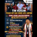 Doc. Materi informasi internal FERADI WPI terkait agenda persidangan perkara perdata Nomor 292/Pdt.G/2026/PN Smg yang memuat jadwal sidang lanjutan di Pengadilan Negeri Semarang. Sidang berikutnya dijadwalkan berlangsung pada Kamis, 3 September 2026, dengan agenda jawaban dari pihak tergugat.