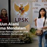 Doc. Tjiauw Eng, istri Fam Fuk Tjhong alias Uun, saat mengajukan permohonan perlindungan ke Lembaga Perlindungan Saksi dan Korban (LPSK) di Jakarta pada 12 Agustus 2026. Permohonan tersebut diajukan sebelum proses perdamaian antara Uun dan empat pihak terkait yang berlangsung pada 23 Agustus 2026. Foto: Dok. Tim Advokasi.