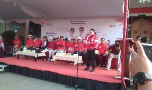 Doc. Wali Kota Semarang Agustina Wilujeng Pramestuti menyampaikan sambutan dalam kegiatan Generus Fun (Gfun) 2026 dan jalan sehat yang digelar di kompleks Masjid Al-Wali, Kota Semarang, Sabtu, 30 Agustus 2026.