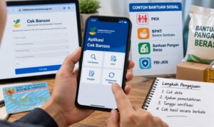 Doc. ilustrasi. Masyarakat menggunakan telepon seluler untuk mengecek dan mengajukan pemutakhiran data sosial ekonomi melalui kanal resmi Cek Bansos. Pemutakhiran data dilakukan apabila informasi desil tidak sesuai dengan kondisi sebenarnya dan tetap melalui proses verifikasi serta validasi sebelum dilakukan pemeringkatan ulang.