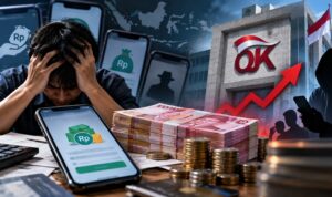Utang Pinjol Warga RI Tembus Rp105,63 Triliun, Tunggakan di Atas 90 Hari Naik Doc. ILUSTRASI — Aktivitas pinjaman daring di Indonesia, dengan gambaran penggunaan aplikasi pinjaman, uang rupiah, dan pengawasan Otoritas Jasa Keuangan (OJK). Ilustrasi ini menggambarkan besarnya pembiayaan Pindar yang mencapai Rp105,63 triliun per Juli 2026 serta risiko gagal bayar dan pinjaman online ilegal yang masih menjadi perhatian regulator.