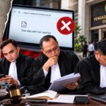 Doc. Ilustrasi tiga advokat FERADI WPI yang menyoroti persoalan kanal pengaduan masyarakat di Pengadilan Negeri Cikarang. Ilustrasi menampilkan materi informasi e-PEDULI, akses kanal pengaduan, serta suasana pelayanan pengadilan sebagai gambaran kritik terhadap kejelasan dan pembaruan informasi saluran pengaduan.