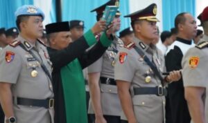 Doc. Kapolda Sulawesi Tenggara (Sultra) Irjen Pol. Dr. Himawan Bayu Aji, S.H., S.I.K., M.H., memimpin Serah Terima Jabatan (Sertijab) Pejabat Utama (PJU) dan Kapolres jajaran Polda Sultra di Aula Dharana Lastarya Mapolda Sultra, Jumat (11/9/2026). Dalam sertijab tersebut, Kombes Pol. Safi’i Nafsikin, S.H., S.I.K., M.H., menerima penugasan sebagai Kapolresta Kendari menggantikan Kombes Pol. Edwin Louis Sengka, S.I.K., M.Si.