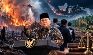 Doc. ILUSTRASI — Presiden Prabowo Subianto menyampaikan perhatian pemerintah terhadap dugaan keterlibatan korporasi dalam kasus kebakaran hutan dan lahan (karhutla). Dalam keterangannya pada September 2026, Prabowo menyebut terdapat 95 korporasi yang terindikasi terkait pelanggaran karhutla dan meminta aparat penegak hukum melakukan verifikasi serta menindak pihak yang terbukti melanggar. Ilustrasi/KawanJariNews.com – (Sumber Foto: Biro Pers, Media, dan Informasi Sekretariat Presiden).