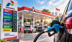 Harga BBM Pertamina Berlaku 19 September 2026, Pertamax Tetap Rp15.950 per Liter Doc. ILUSTRASI — Harga BBM Pertamina yang berlaku pada 19 September 2026 ditampilkan melalui ilustrasi suasana pengisian bahan bakar di SPBU, dengan papan informasi harga sejumlah produk BBM seperti Pertalite, Pertamax, Pertamax Turbo, Pertamax Green 95, Dexlite, Pertamina Dex, dan Biosolar. Perbedaan harga BBM berdasarkan jenis produk dan wilayah menjadi bagian dari informasi yang dibahas dalam berita. Foto: Ilustrasi/KawanJariNews.com.