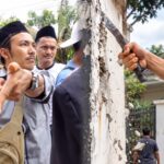 Doc. Kompilasi dokumentasi peristiwa pembubaran ibadah jemaat GKPI Mauk-Sepatan, Kabupaten Tangerang, Minggu (20/9/2026). Foto memperlihatkan seorang warga yang diduga terlibat dalam kejadian membawa senjata tajam serta aksi penebasan pada bagian dinding bangunan tempat ibadah. Dokumentasi tersebut menjadi bagian dari materi pemberitaan mengenai penghentian kegiatan ibadah yang kemudian ditangani melalui proses mediasi oleh pihak terkait.