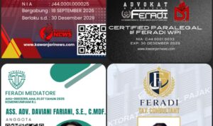FERADI WPI Buka Pelatihan Sertifikasi Nonakademik: Dorong Anggota Memiliki Kompetensi Dan Peluang Kerja Mandiri Doc. Kompilasi Kartu Tanda Anggota (KTA) yang telah diterima oleh sejumlah peserta/lulusan program pendidikan dan pelatihan FERADI WPI. Dokumentasi tersebut menjadi bagian dari gambaran perjalanan peserta setelah mengikuti proses pendidikan dan dinyatakan memenuhi persyaratan yang ditetapkan oleh penyelenggara. KTA diterbitkan sebagai identitas keanggotaan sesuai bidang dan organisasi masing-masing.