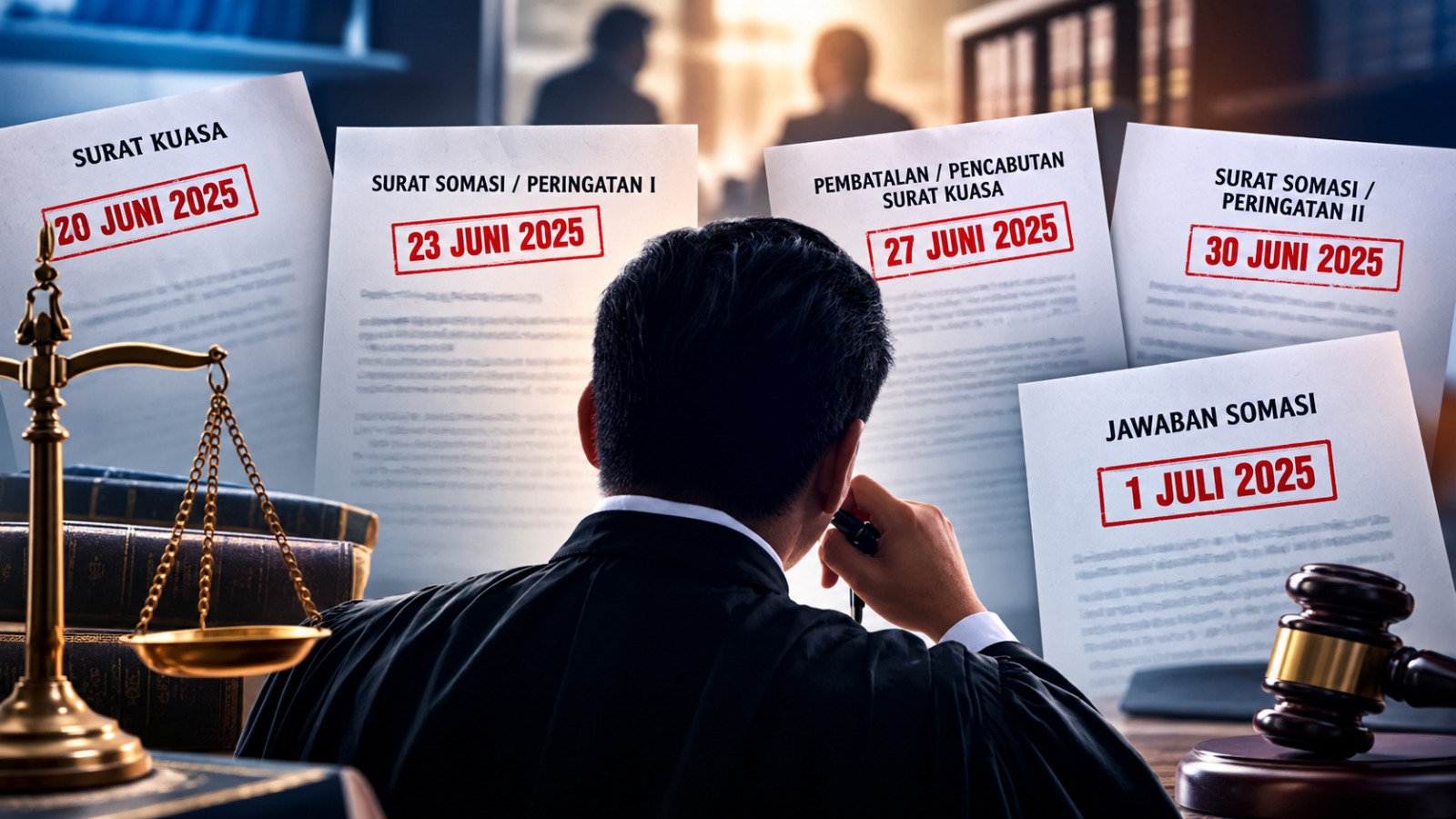 Doc. Foto ilustrasi: Ilustrasi rangkaian dokumen hukum, surat kuasa, somasi, dan proses hukum yang berkaitan dengan materi pemberitaan. Foto ini semata-mata digunakan sebagai ilustrasi jurnalistik dan bukan merupakan gambaran atau reproduksi dokumen yang dimaksud dalam materi rilis.