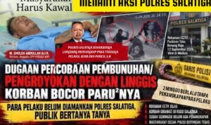 Doc. Materi visual pemberitaan mengenai kondisi M. Sholeh Abdullah Ali R. yang masih menjalani perawatan setelah peristiwa dugaan pengeroyokan di Salatiga pada 12 September 2026, disertai dokumentasi CCTV lokasi kejadian dan sorotan tim advokasi terhadap perkembangan penanganan perkara oleh Polres Salatiga.