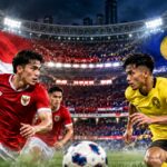 Doc. ilustrasi: Timnas Indonesia dan Malaysia bersiap menghadapi pertandingan dalam suasana Stadion Utama Gelora Bung Karno (SUGBK), Jakarta. Ilustrasi menggambarkan atmosfer persaingan kedua tim dengan dukungan suporter dan bendera masing-masing negara. Foto ilustrasi KawanJariNews.com