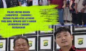 Setahun Lebih Menunggu, Hairil Tami Kini Sebut Penanganan Unit II Harda Polres Metro Bekasi “The Best” Doc. Koloase foto memperlihatkan tim hukum yang mendampingi Hairil Tami pada bagian atas, sementara pada bagian bawah Hairil Tami menunjukkan surat tanda terima laporan yang menjadi dokumen terkait aduan yang disampaikannya ke Polres Metro Bekasi. Dokumentasi tersebut menggambarkan rangkaian pendampingan hukum serta bukti administrasi pelaporan dalam perkara yang hingga kini masih menjadi perhatian Hairil dan tim kuasa hukumnya.