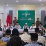 Doc. Suasana acara pengumuman susunan Pengurus Besar Nahdlatul Ulama (PBNU) masa khidmah 2026–2031 di Kantor PBNU, Jakarta, Rabu (30/9/2026). Pengumuman tersebut menetapkan susunan kepengurusan baru yang terdiri atas unsur Syuriyah, Tanfidziyah, Mustasyar, dan A’wan dengan total 210 pengurus untuk masa khidmah hingga 2031.