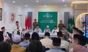Doc. Suasana acara pengumuman susunan Pengurus Besar Nahdlatul Ulama (PBNU) masa khidmah 2026–2031 di Kantor PBNU, Jakarta, Rabu (30/9/2026). Pengumuman tersebut menetapkan susunan kepengurusan baru yang terdiri atas unsur Syuriyah, Tanfidziyah, Mustasyar, dan A’wan dengan total 210 pengurus untuk masa khidmah hingga 2031.
