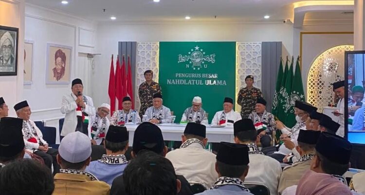 Doc. Suasana acara pengumuman susunan Pengurus Besar Nahdlatul Ulama (PBNU) masa khidmah 2026–2031 di Kantor PBNU, Jakarta, Rabu (30/9/2026). Pengumuman tersebut menetapkan susunan kepengurusan baru yang terdiri atas unsur Syuriyah, Tanfidziyah, Mustasyar, dan A’wan dengan total 210 pengurus untuk masa khidmah hingga 2031.