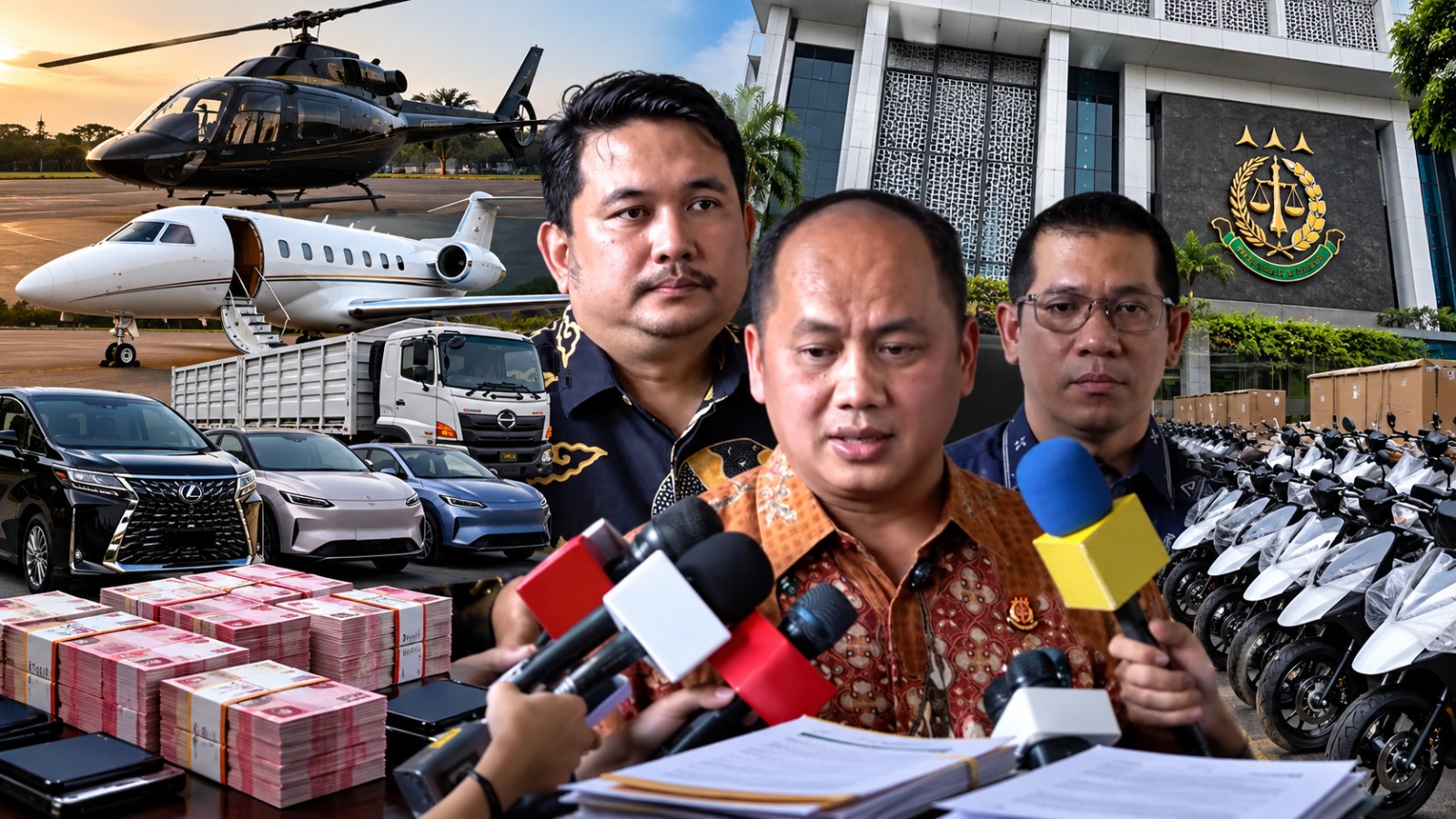 Doc. Ilustrasi penyidikan dugaan korupsi pengadaan motor listrik dalam program Makan Bergizi Gratis (MBG), yang mencakup proses pemeriksaan, penyitaan aset, serta pengadaan kendaraan yang menjadi objek penyidikan Kejaksaan Agung. Catatan: Foto tersebut merupakan foto ilustrasi dan bukan dokumentasi langsung seluruh rangkaian peristiwa atau barang bukti dalam perkara.