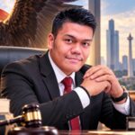 Doc. Foto ilustrasi profil Yoshua Rivaldo, S.H., S.K.M., M.H., C.PFW., C.MDF., C.JKJ., C.FTAX., Sekretaris Jenderal V DPP FERADI WPI sekaligus Sekretaris LBH FERADI, dalam tampilan formal sebagai figur yang aktif dalam organisasi dan pendampingan hukum. Visual menampilkan elemen simbolik seperti burung elang, palu hakim, buku hukum, dan Patung Dewi Keadilan yang merepresentasikan keberanian, profesionalitas, serta komitmen terhadap penegakan hukum.