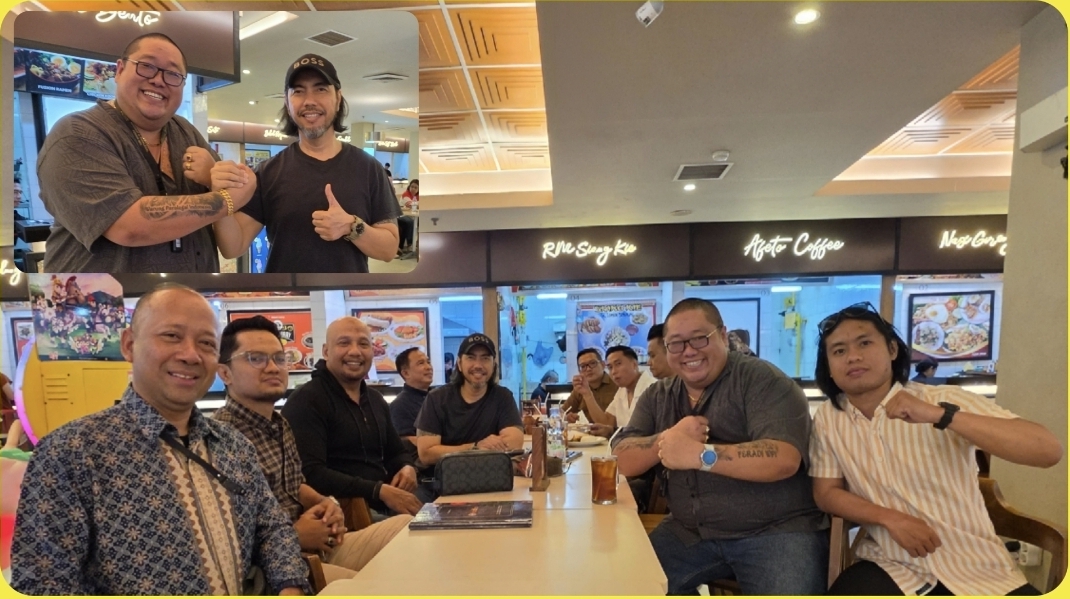 Doc. Ketua Umum HAMI Bersatu Adv. Sunan Kalijaga bersama Ketua Umum FERADI WPI Adv. Donny Andretti dan jajaran pengurus serta advokat HAMI Bersatu dan FERADI WPI saat foto bersama di sela pertemuan di Food Court Lantai 3 Mall Ciputra Semarang, Jawa Tengah, Senin (5/10/2026). Pertemuan tersebut membahas pengembangan layanan bantuan hukum, penyuluhan hukum, serta akses masyarakat terhadap layanan keadilan.