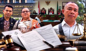 Somasi dan Pencabutan Surat Kuasa Sumaryo Jadi Sorotan, Saefudin Beri Penjelasan Seusai Sidang Doc. Kolase foto dokumentasi persidangan perkara perdata Nomor 58/Pdt.G/2026/PN.Ckr. di Pengadilan Negeri Cikarang serta pihak-pihak yang diwawancarai KawanJariNews.com seusai sidang, 7 Oktober 2026. Foto digunakan sebagai ilustrasi pemberitaan mengenai klarifikasi kronologi Surat Kuasa, somasi, dan pencabutan kuasa yang berkaitan dengan Sumaryo.