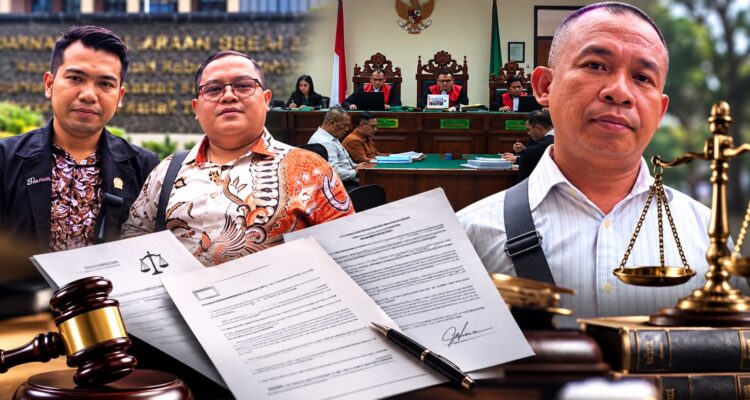 Doc. Kolase foto dokumentasi persidangan perkara perdata Nomor 58/Pdt.G/2026/PN.Ckr. di Pengadilan Negeri Cikarang serta pihak-pihak yang diwawancarai KawanJariNews.com seusai sidang, 7 Oktober 2026. Foto digunakan sebagai ilustrasi pemberitaan mengenai klarifikasi kronologi Surat Kuasa, somasi, dan pencabutan kuasa yang berkaitan dengan Sumaryo.