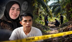 Doc. Ilustrasi pemberitaan mengenai kasus kematian Yulia (38) yang ditemukan meninggal dunia di area perkebunan kelapa sawit di Desa Gedung Boga, Kecamatan Way Serdang, Kabupaten Mesuji, Lampung. Foto menampilkan korban, adik kandungnya Sandi Hasan Jaya, serta suasana ilustratif lokasi pemeriksaan untuk menggambarkan harapan keluarga agar masyarakat yang memiliki informasi terkait aktivitas terakhir korban bersedia membantu proses penelusuran. Foto merupakan ilustrasi, bukan dokumentasi langsung proses penyelidikan.
