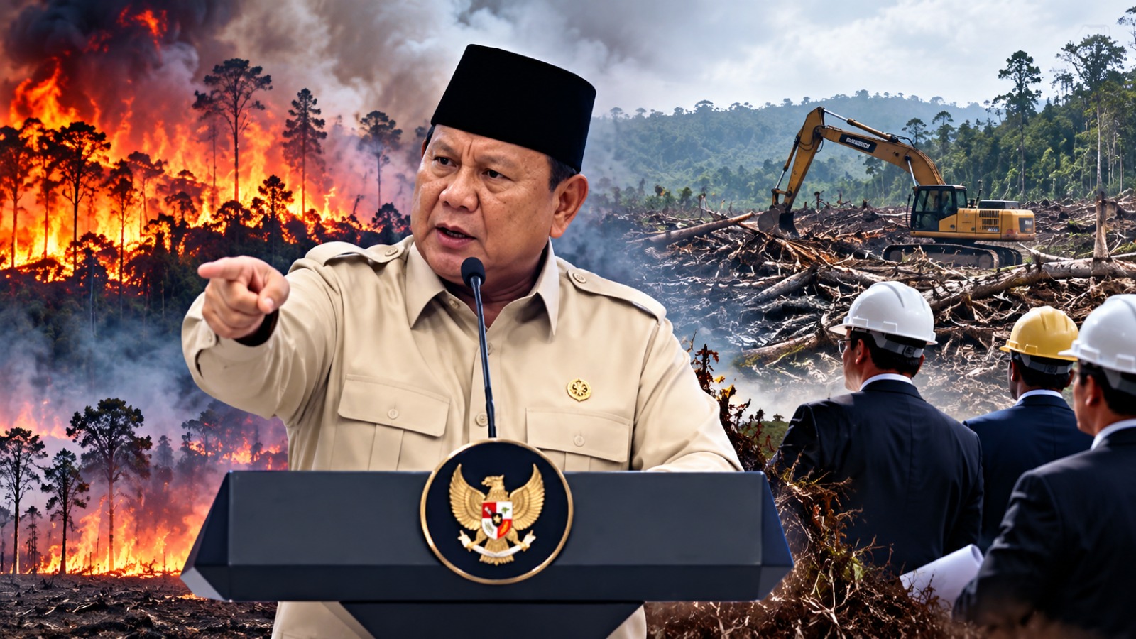 Doc. Presiden Prabowo Subianto saat menghadiri Rakornas TPAKD 2026 di Jakarta. Presiden menegaskan sikap pemerintah terhadap perusahaan pemegang konsesi yang diduga berulang kali melanggar aturan karhutla.