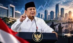 Doc. Ilustrasi Presiden Prabowo Subianto dalam konteks kebijakan restrukturisasi BUMN, efisiensi perusahaan negara, dan penguatan ekonomi nasional. Pemerintah menargetkan penataan entitas BUMN untuk meningkatkan efektivitas pengelolaan aset serta memperbesar kontribusi perusahaan negara terhadap kesejahteraan masyarakat. (KawanJariNews.com)