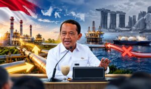 Indonesia Pangkas Ekspor Gas ke Singapura, Pasokan Domestik Jadi Prioritas Doc. Menteri Energi dan Sumber Daya Mineral (ESDM) Bahlil Lahadalia menyampaikan kebijakan prioritas pemenuhan kebutuhan gas dalam negeri di tengah pengurangan ekspor gas ke Singapura. Ilustrasi menggambarkan pengalihan pasokan gas untuk mendukung kebutuhan energi nasional serta upaya memperkuat ketahanan energi Indonesia.