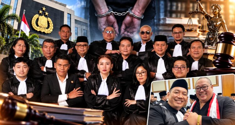 Doc. Kolase foto menampilkan jajaran advokat FERADI WPI bersama Advokat Dedy Ferdiyanto, S.H. dan Ketua Umum FERADI WPI, Adv. Donny Andretti. FERADI WPI menyatakan telah membentuk tim advokasi untuk mengawal perkara hukum yang dihadapi Dedy terkait dugaan penipuan dan/atau penggelapan yang ditangani Ditreskrimum Polda Metro Jaya. Tim advokasi menyatakan siap menempuh langkah hukum, termasuk upaya praperadilan apabila memenuhi dasar hukum yang diperlukan.