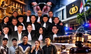 Doc. Kolase ilustrasi memperlihatkan jajaran advokat FERADI WPI yang menyatakan kesiapan memberikan pendampingan hukum kepada Advokat Dedy Ferdiyanto, S.H., terkait laporan dugaan penipuan dan/atau penggelapan yang ditangani Ditreskrimum Polda Metro Jaya. Ilustrasi turut menampilkan gedung kepolisian, borgol, timbangan keadilan, dan palu hakim sebagai gambaran proses penegakan hukum serta langkah-langkah hukum yang disiapkan FERADI WPI untuk mengawal perkara tersebut.